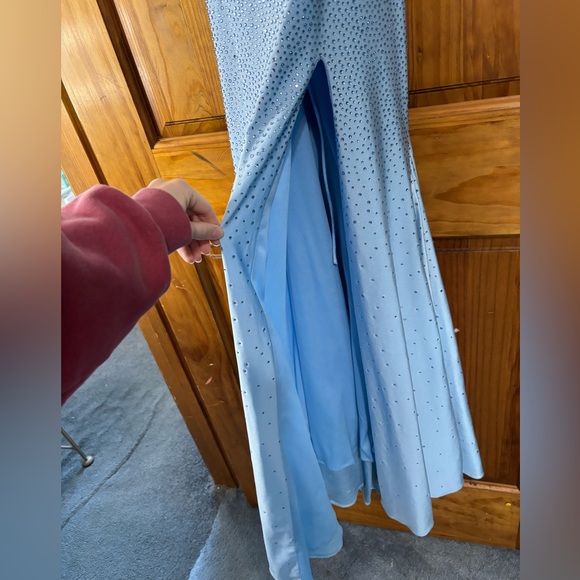 Light Blue Rhinestone Gown - Picture 11 of 14